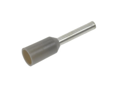 Cord end terminal; 8mm; ferrule; insulated; KRI075GY08; grey; straight; for cable; 0,75mm2; 1 way