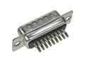 Plug; D-Sub; Canon 26p; 26 ways; for cable; solder; straight; 3 rows; black; plastic; gold plated; screwed; Connfly; RoHS