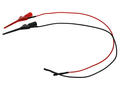 Test clip; 20.132.1; pincer type; 2mm; red; 51mm; with cable for 0,6mm pin; 2A; 60V; gold plated brass; PA; Amass; RoHS; 4.201.B