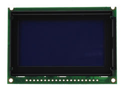 Display; LCD; graphical; WG12864B-TMI-TN; white; Background colour: blue; LED backlight; 128x64
