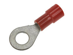 Cord end terminal; M5; ring; insulated; KOIM5RC; red; straight; for cable; 0,25÷1,5mm2; tinned; crimped