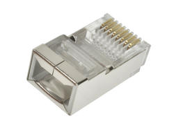 Plug; RJ45 8p8c; RJ(8p); for cable; straight; shielded; round cable wire; silver; latch; Talvico; RoHS