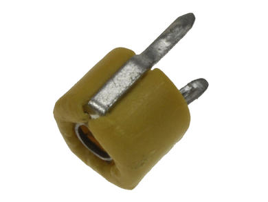 Trimmer; ceramic; 6,8÷40pF; yellow; 200V DC; through-hole (THT); fi 4,5x6,2mm; 5mm; -30...+85°C; 1200+/-500ppm/°C; KCT6 6.8-40.0; RoHS