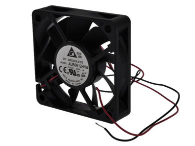 Fan; AUB0612HHB-A; 60x60x15mm; Superflo; 12V; DC; 1,56W; 39,71m3/h; 38dB; 0,2A; 4500RPM; 2 wires; Delta Electronics; RoHS