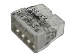 Connector; instalation; 2273-208; 8 ways; 16,5mm; 24A; 450V; for cable; jumper; spring; 0,5÷2,5mm2; light gray; clear; Wago; RoHS
