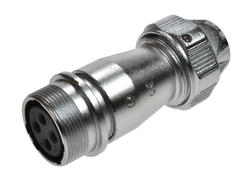 Socket; WF20K4ZE1; 4 ways; solder; 2,5mm2; 9-10,5mm; for cable; IP67; 25A; 500V; Weipu; RoHS