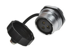 Socket; WF20K3ZM1; 3 ways; solder; 2,5mm2; for panel; 20mm; IP67; 25A; 500V; Weipu; RoHS
