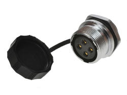 Socket; WF20K4ZM1; 4 ways; solder; 2,5mm2; for panel; 20mm; IP67; 25A; 500V; Weipu; RoHS