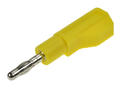 Banana plug; 4mm; 25.452.3; yellow; 54mm; pluggable (4mm banana socket); solder; 32A; 60V; nickel plated brass; PA; Amass; RoHS