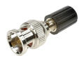 Connecting plug; Amass; 21.135; BNC plug / binding post 4mm; black; 34mm; 500V; nickel plated brass; PA; RoHS