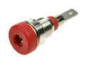 Banana socket; 2mm; 24.103.1; red; 2,8mm connector; 23mm; 10A; 60V; nickel plated brass; PA; Amass; RoHS; 2.005.R