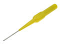 Test probe; 20.160.3; yellow; 1mm; pluggable (4mm banana socket); 1A; 30V; 78,8m; stainless steel; PA; Amass; RoHS