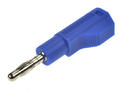 Banana plug; 4mm; 25.452.5; blue; 54mm; pluggable (4mm banana socket); solder; 32A; 60V; nickel plated brass; PA; Amass; RoHS