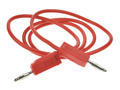 Test lead; 22.050.050.1; 2x banana plug; 2mm; 0,5m; PVC; 0,5mm2; red; 10A; 60V; gold plated brass; Amass; 3.105