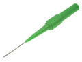 Test probe; 20.161.4; green; 0,7mm; pluggable (4mm banana socket); 1A; 30V; 73m; stainless steel; PA; Amass; RoHS