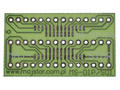 Circuit board; adapter; UMSMD; 21x37,5; 2,54mm; adapter SOP08-28-DIP08-28; drilled; 1pcs.; green