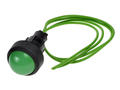 Indicator; KLP20G/230Vn; 13mm; LED 230V backlight; green; with cable; black; IP20; LED 20mm; 27mm; Elprod; RoHS