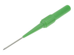 Test probe; 20.160.4; green; 1mm; pluggable (4mm banana socket); 1A; 30V; 78,8m; stainless steel; PA; Amass; RoHS