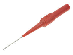 Test probe; 20.161.1; red; 0,7mm; pluggable (4mm banana socket); 1A; 60V; 73mm; stainless steel; PA; Amass; RoHS