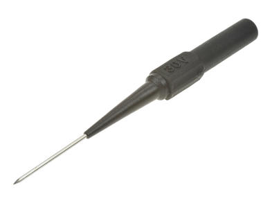 Test probe; 20.160.2; black; 1mm; pluggable (4mm banana socket); 1A; 30V; 78,8m; stainless steel; PA; Amass; RoHS