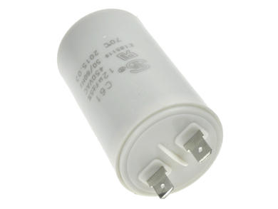 Capacitor; motor; 12uF; 450V; 3344#; fi 40x71mm; 6,3mm connectors; screw with a nut; S-cap; RoHS