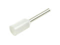 Cord end terminal; 8mm; ferrule; insulated; KRI0,5/8; white; straight; for cable; 0,5mm2; crimped; 1 way