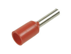 Cord end terminal; 8mm; ferrule; insulated; KRI1,5/8; red; straight; for cable; 1,5mm2; crimped; 1 way