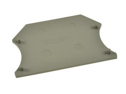 End cover; for DIN rail terminal blocks; DK2.5C; grey; Dinkle; RoHS