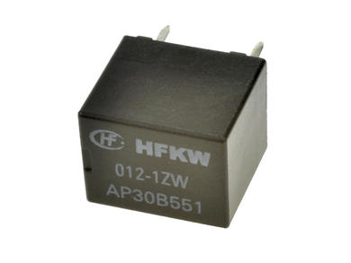 Relay; electromagnetic automotive; HFKW-012-1ZW; 12V; DC; SPDT; 20A; 14V DC; PCB trough hole; 0,6W; Hongfa; RoHS