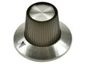 Knob; 3018 bez skali; 6mm; gray; black; fi 29/15mm; 18mm; aluminium; plastic; screw fastening