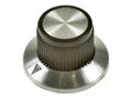 Knob; 3017 bez skali; 6mm; black; gray; fi 24/14mm; 14mm; plastic; aluminium; screw fastening