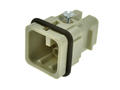 Plug; Han D; 09360083001; 8 ways; 3A; polycarbonate; straight; crimped; 10A; 50V; grey; IP65; Harting; RoHS