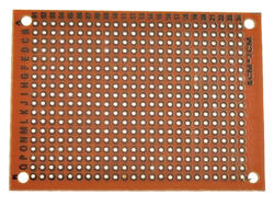 Circuit board; multipurpose; PCB 5x7; 50x70; 2,54mm; drilled; 1pcs.
