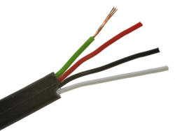 Wire; mains; YTLYp; 4x0,12mm2; stranded; Cu; black; PVC; flat; 150V; 100m reel; Technokabel; RoHS