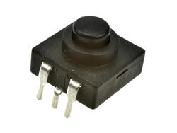 Switch; push button; PB11D03; ON-OFF-ON; black; no backlight; through hole; 3 positions; 1A; 30V DC; 5mm