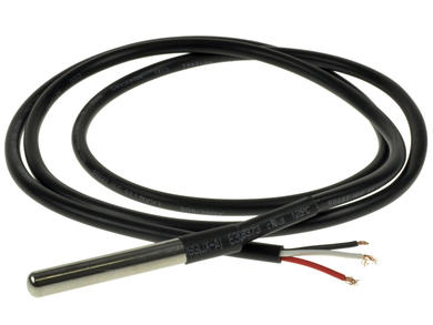 Sensor; temperature; LM35DZ; with housing; cylindrical metal; with 1m cable; 100Ohm; 5V; DC; -50÷150°C