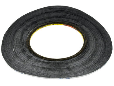 Tape; double-sided; TS 02/30; 30m; 2mm; 0,15mm; black; self-adhesive