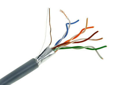 Wire; data transmission; S/FTP; 8x0,25mm2; stranded; Cu; gray; PVC; round; twisted pair category 5e; 50V; 305m spool; Talvico; RoHS