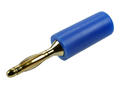 Banana plug; 2mm; 25.203.5; blue; 26,5mm; solder; 10A; 60V; gold plated brass; PE; Amass; RoHS