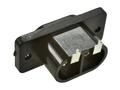 Plug; AC power; IEC C8; WT65D; angled 90°; through hole; for panel with bracket; screw; 2,5A; 250V