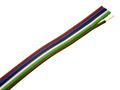 Wire; flat; TLWY; 6x0,124mm2; 0,124mm2; multicolor; PVC; -30...+70°C; 150V; 50m reel; Technokabel; RoHS
