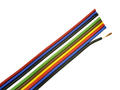 Wire; flat; TLWY; 10x0,22mm2; 0,22mm2; multicolor; PVC; -30...+70°C; 150V; 50m reel; Technokabel; RoHS