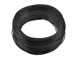 Wire; equipment; H05V-K (LgY); 1 core; stranded; Cu; 0,35mm2; black; PVC; -40...+70°C; 300/500V; 100m reel; Eltrim; RoHS; 2,4mm; 1x0,35mm2