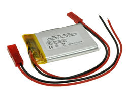 Rechargeable battery; Li-Po; 573450; 3,7V; 980mAh; 5,7x34x50mm; PCM protection; connector + socket 2,54*2pins; AKYGA; RoHS