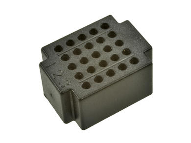 Circuit board; prototype; solderless; PSP25W; 25; 15,5x21; 2,54mm; 1pcs.; black