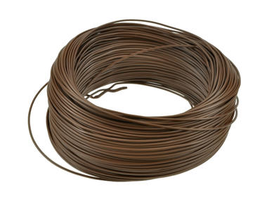 Wire; equipment; H05V-K (LgY); 1 core; stranded; Cu; 0,50mm2; brown; PVC; -40...+70°C; 300/500V; 100m reel; Texsim; RoHS; 2,5mm; 1x0,50mm2