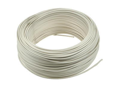 Wire; equipment; H05V-K (LgY); 1 core; stranded; Cu; 1,00mm2; white; PVC; -40...+70°C; 300/500V; 100m reel; Texsim; RoHS; 2,9mm; 1x1,00mm2