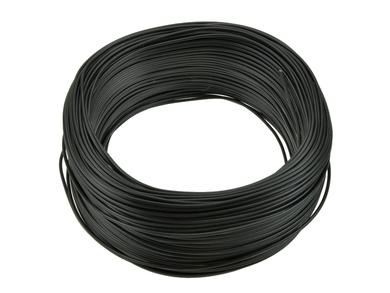 Wire; equipment; H07V-K (LgY); 1 core; stranded; Cu; 1,00mm2; black; PVC; -40...+70°C; 450/750V; 100m reel; Texsim; RoHS; 3,3mm; 1x1,00mm2