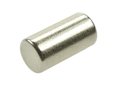 Magnet; cylindrical; N38; 4mm; 8mm; nickel plated; Neodymium
