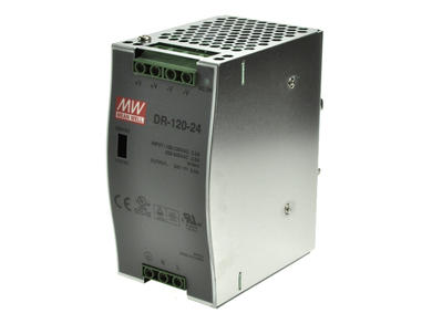 Power Supply; DIN Rail; DR-120-24; 24V DC; 5A; 120W; LED indicator; Mean Well